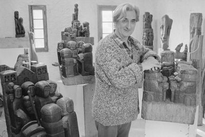 Jesús ECHEVARRIA dans sa salle d'exposition