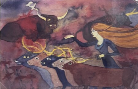 "Fuyez Toros vers les vertes Prairies"
