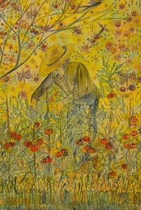 Jes&uacute;s Echevarria dans son potager par Maielen Echevarria